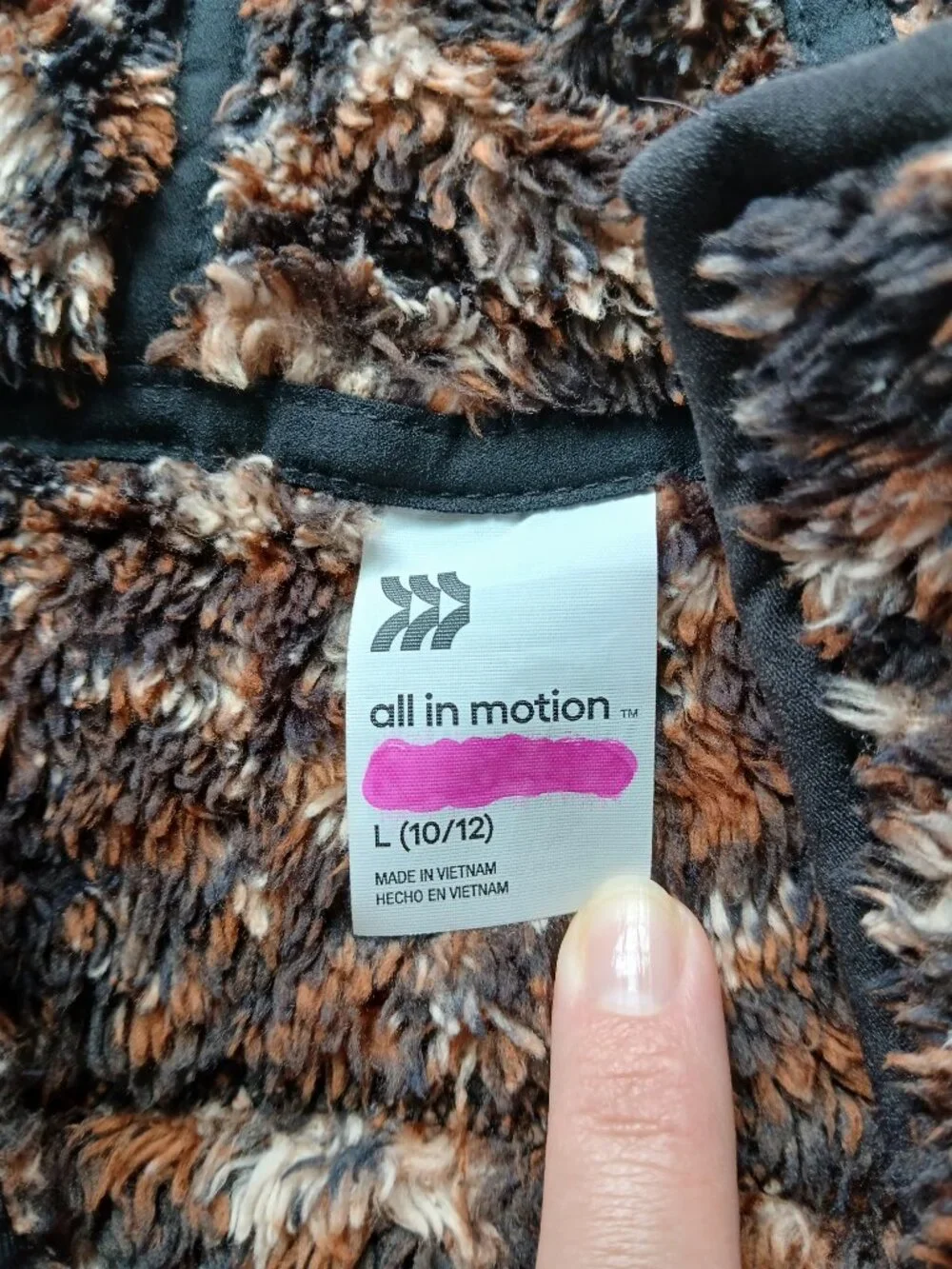 NWOT ALL IN MOTION LARGE FLEECE JACKET